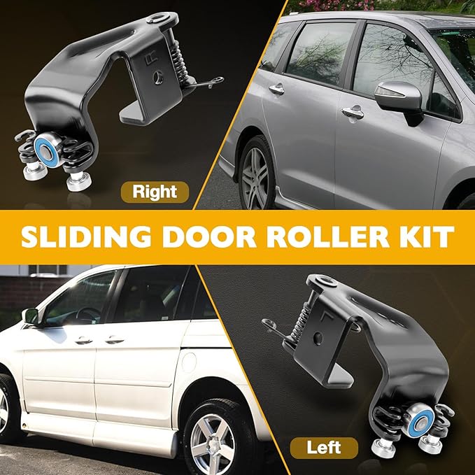Sliding Door Roller with Metal Bearing Assembly Fit for 2005-2010 Honda Odyssey EX EX-L Touring, 1 Pair Left & Right Replaces# 72561-SHJ-A21 72521-SHJ-A21