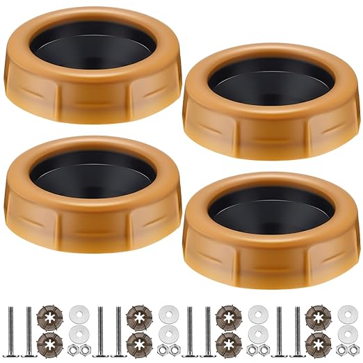 Marsui 60 Pcs Toilet Wax Ring Kit Include Retainer Washers and Thick Flange Closet Bolts Bolt Cap Fits 3" and 4" Waste Lines for Toilet Gas Odor Watertight Sealing(Upgraded Version,1.57 Inch)