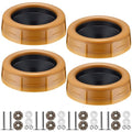 Marsui 60 Pcs Toilet Wax Ring Kit Include Retainer Washers and Thick Flange Closet Bolts Bolt Cap Fits 3" and 4" Waste Lines for Toilet Gas Odor Watertight Sealing(Upgraded Version,1.57 Inch)