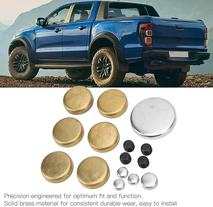 Freeze Plug Installation Tool,Brass Freeze Plug Type Engine Expansion Plugs Replacement for Small Block 255ci 260ci 289ci 302ci 351ci 1962-2001 MPE-108BR