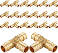 (20-Pack) Seelink PEX-A Expansion Fittings, 1/2" x 1/2" x 1/2" PEX-A Tee, Brass Expansion Pipe Fittings, for PEX Tubing Pipe Hose Fittings, ASTM F1960