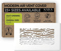SABA Home Decor White Air Vent Cover - Acrylic Plexiglass 4 x 8 Duct Opening (6 x 10 Overall) Return Grille Decorative Covers for Walls & Ceilings NOT for Floor USE, Waves