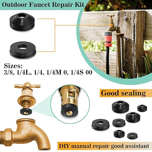 32 Size 258 Pcs Faucet and Plumbing Rubber Washers Assortment Kit for Assorted Garden Hose Valve Spigot Adapter Splitter Outdoor Faucet Bibb Shower Hose Gasket Repair