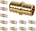 PEX Fittings 3/4 Inch, 12PCS Coupling Lead-Free Brass Connectors for PEX B Pipe, NSF UPC Certified, ASTM F1807, Compatible with Crimp/Clamp Rings (Hot/Cold Water, Hydronic Heating)