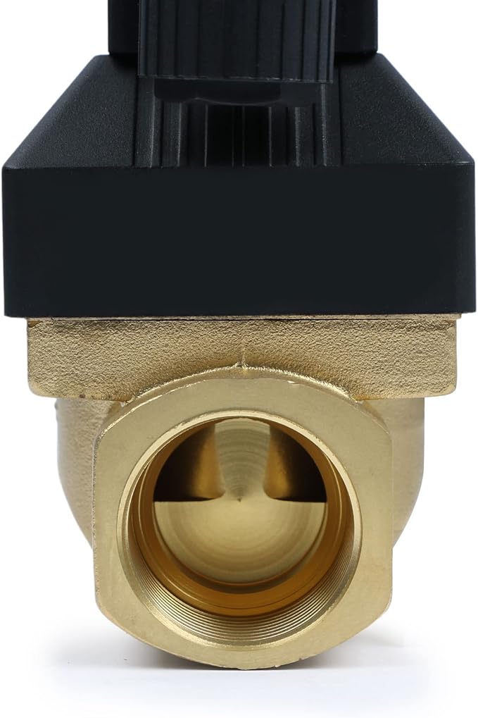 U.S. Solid 3/4" High Pressure Solenoid Valve, 12V DC, Brass, 50 bar, 300°F - Heat-Resistant, High-Pressure Valve for Industrial Use, Water, Gas, Oil and Fluid Control