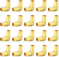 GASHER 20Pcs No Lead Brass 1/2" Pex Elbow Fittings, 1/2 Inch Pex Fittings for Pex Tubing