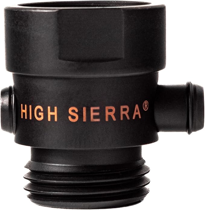 High Sierra® - Shower Head Pause & Pressure Control Valve - Solid Metal – Push-Button Valve Easily Controls the Flow of Water or Shuts It Off to Just a Trickle - Matte Black Finish