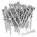 BLIKA 20 Pack 1/8" Cable Railing Swage Threaded Stud Tension End Fitting Terminal for Cable Deck Railing, T316 Stainless Steel, Swage Threaded Terminal, 1/8" Cable Railing Hardware