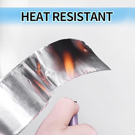 TAPEBEAR Aluminum Foil Tape, Aluminum Air Duct Tape, Withstand 80°C to 100°C, Heat Resistant Tape Insulation Tape for HVAC, Sealing & Patching, Metal Repair, 3inch x 50yard,20Rolls