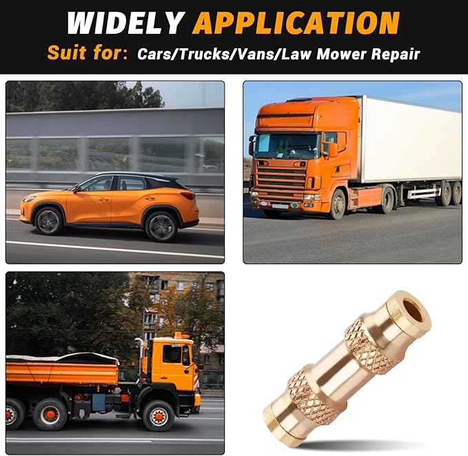 4pcs 5/32 "Tube OD Push to Connect Union Fittings, Air Brake Line Fitting, Air Brake Union 5/32" Tube OD for Trucks Trailers and Industrial