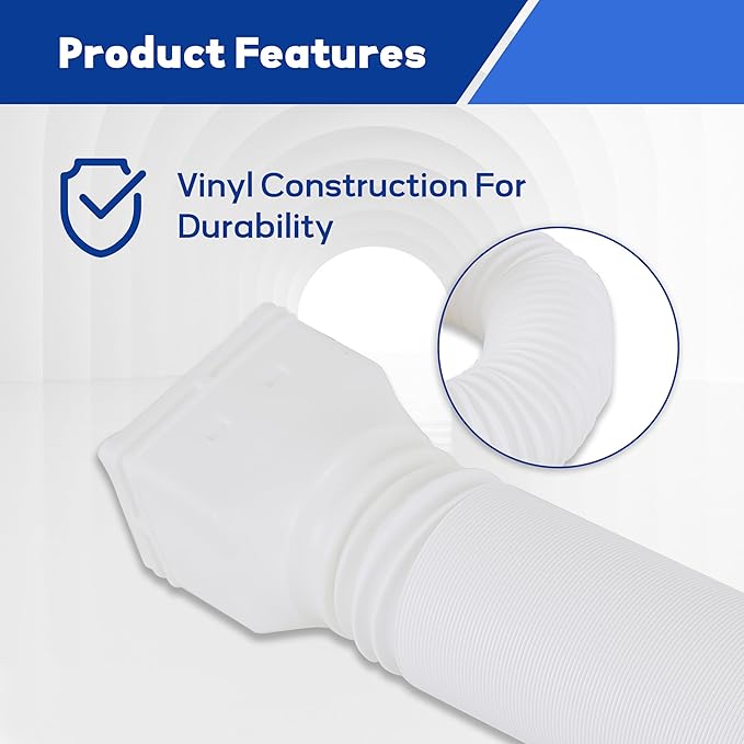 3 Pack white Rain Gutter Downspout Extensions Flexible,Drain Downspout Extender Connector 20"-68.8"，Thickened Down spout Drain Extension for Rainwater Drainage