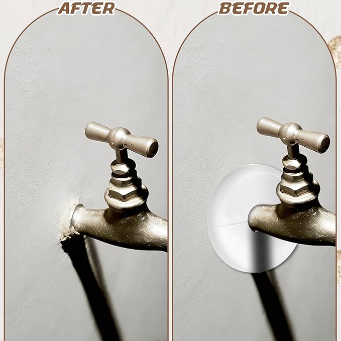 2 Pcs Wall Split Flange, ABS Round Self Adhesive Escutcheon Plate, 17mm Buckle Design Plumbing Cover Plates for Faucet, Bathroom, Kitchen, Toilet Decorative (White)