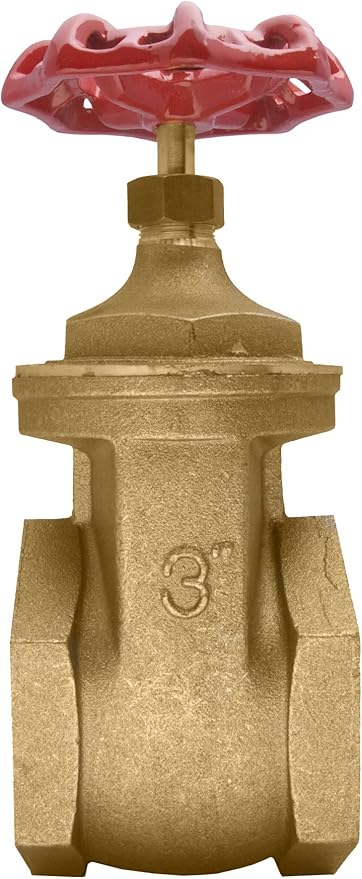 3" Brass Gate Valve - 200WOG, FxF NPT
