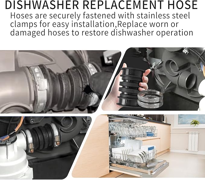 W11419334 Dishwasher Hose Kit for Whirlpool Jenn-Air KitchenAid Maytag Kenmore AP6981352 4960330 W11250985 PS12745538 EAP12745538 Circulation Pump to Sump Connect Hose Replacement Parts