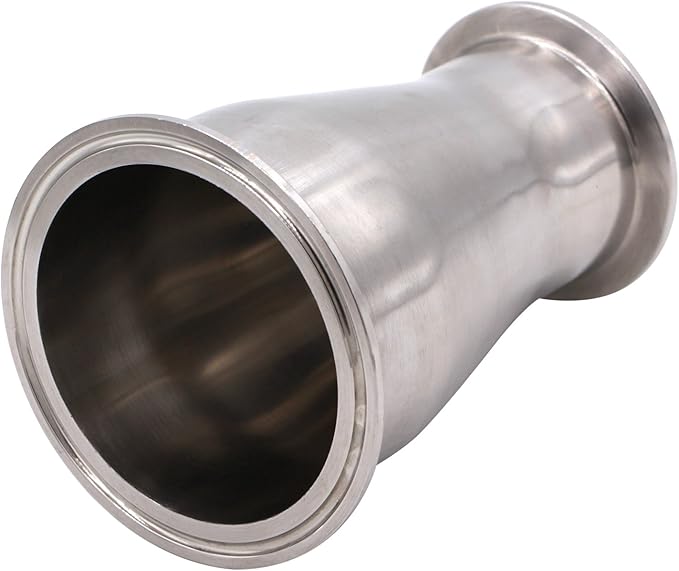 DERNORD Sanitary Fitting Reducer Fitting SUS304 Tri Clamp Ferrule Style 3" Tube OD to 2" Tube OD