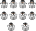 10 Pcs Push-to-Connect Fittings 1/4 Inch Tube OD x 1/2 Inch NPT Thread Pneumatic Male Straight Quick Connect Air line fittings