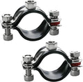 2 Pack Pipe Supports,304 Stainless Steel Wall Mount Ceiling Mount Pipe Bracket Clamp Ring Hanger with Screws for Pipe OD 25-27mm