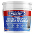 Polyurethane Waterproof Coating, 1 Gallon, Light Grey, Flexible Roof Sealant Waterproof, Indoor & Outdoor Multi-Surface Water Proof Sealant for Concrete, Walls, Metal Roofs Crack & Leak Repair