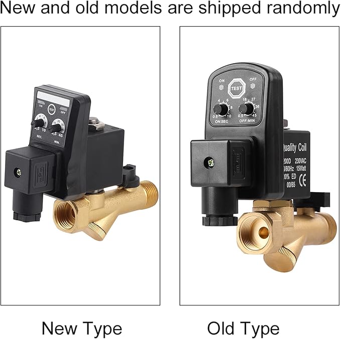 Automatic Drain Valve,G1/2 DN15 Automatic Electronic Timed Drain Valve for Air Compressor Condensate Management (AC230V)