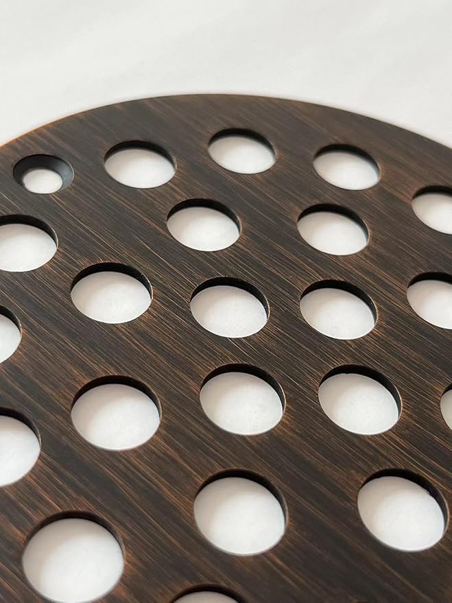 4 Inch Screw-in Round Shower Drain Cover Replacement Floor Drainer with Screws (Oil Rubbed Bronze)
