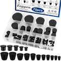 70Pcs 16 Sizes Solid Rubber Stoppe & Silicone Hole Plug Assortment Kit Flexible Rubber Stoppers Waterproof Sealing Plugs for Kitchens, Flask, Plug Holes, Bathtub