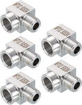 Pack of 1, 1/2" FeMale NPT to 1/2" Male NPT Solid 304 Stainless Steel Barstock Street Elbow, Forged Pipe Fitting for Pipe Repair, Bathroom Remodel, Tool Extensions, Compression