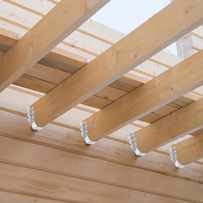 50 Pcs 2x6 Joist Hangers,20 Gauge Metal Face Mount Joist Hangers, Lu26 Joist Hangers Galvanized, Hurricane Ties for Rafter, Rafter Brackets 2x6 for Deck,Floor,Roof Overhang and Ceiling Joist