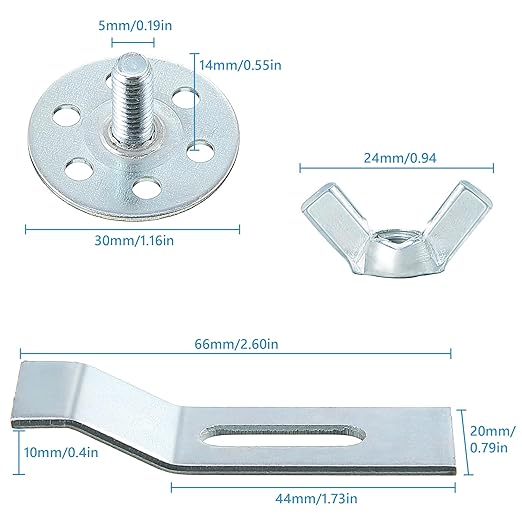 Enhon 36 Pack Sink Clips Kit, Undermount Sink Clips, Sink Mounting Kit Bracket, Installation Repair Hardware Clips Fastener Support for Kitchen or Bathroom Sinks (Sliver)