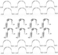 24Pcs 3 3/16 Inch (80mm) 304 Stainless Steel Conduit Clamps, U-Tube Strap Pipe Clamp 2 Hole Strap U Bracket Rigid Pipe Metal Conduit Strap Tension Clips U-tube Clamp