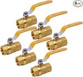 YADIAN 6 Pack 3/4 Inch Brass Ball Valve NPT Threaded, Heavy Duty Full Port Water Shut off Valve, Brass Plumbing Fitting, 3/4" Female NPT x 3/4" Female NPT, 600 WOG (Water, Oil and Gas)