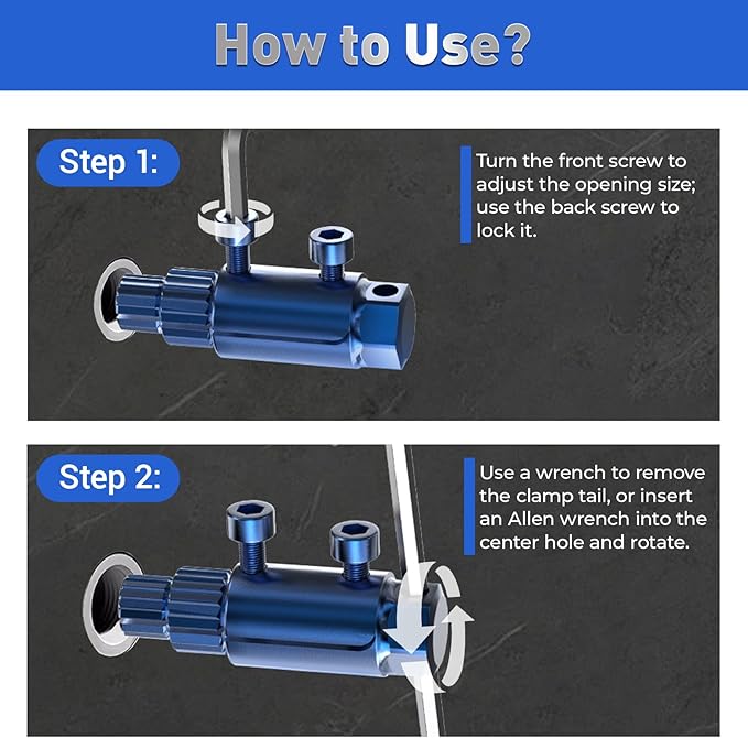 Broken Pipe Extractor Tool, Faucet & Valve Removal Set for 1/2" –1" Pipes, Stripped Screw and Rusted Bolt Extractor Kit, Heavy-Duty Steel Construction, Blue