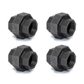 1" Cast Iron Union, Home TZH 4 Pack 1" Industrial Malleable Female Pipe Fitting Union for Industrial Vintage Style DIY Project/Furniture/Shelving Decoration (4, 1")