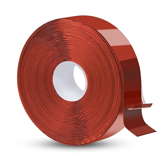 Self Fusing Silicone Tape Waterproof, Rescue Tape, 1" x 36 Feet Red, Self Amalgamating Tape, Silicone Rubber for Sealing Pipes, Hose Repair, Outdoor Coax and Electrical Cables