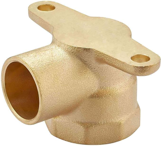 2 Pack Brass Construction 1/2-Inch Drop Ear 90-Degree Elbow,1/2" Sweat x 1/2" Female NPT,Hose Pipe Fitting