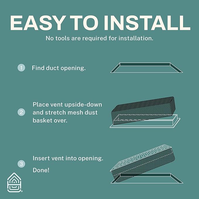 Home Intuition Contemporary Floor Vent Covers 2X14 Inch Floor Register with Mesh Cover Trap Heat and Air Walkable Metal Floor Vent for HVAC Duct, Polished Brass