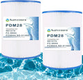 Savener® PDM28 Hot Tub Spa Filter Cartridge, Replaces Aquarest Dream Maker 461273, Filbur FC-9944, FC9944, SD-01392, Baleen AK-461273, PLF PDM28, 28 Sq. Ft, 2 Pack