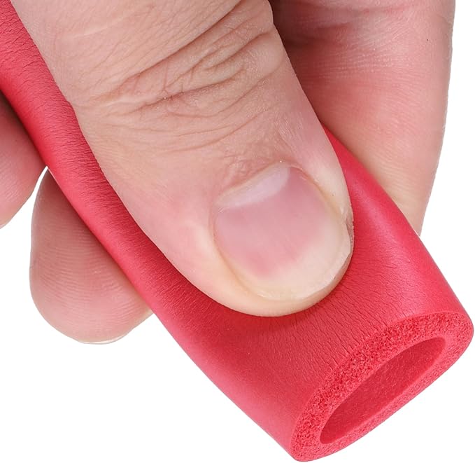 uxcell Foam Tubing for Handle Grip Support, Pipe Insulation, 14mm(9/16") ID 22mm OD 1m Length Red