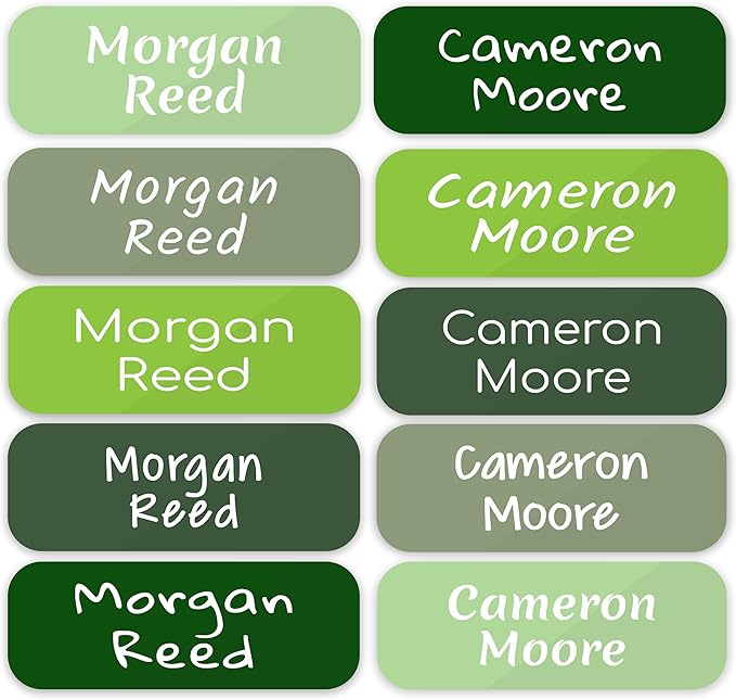 KYTRA Personalized Name Labels for Kids 120 Stickers for Daycare & School Supplies, Clothes, Toys, Lunchboxes and More - Waterproof, Laundry, Dishwasher & Microwave Safe, Made in USA (Forest)