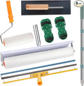 Self Leveling Tool Kits, Floor Rollers With Extensions Stainless Steel Trowels Self Leveling Rakes Shoes With Spikes Epoxy Flooring Tools Cement Concrete Self Leveling Tool Kits (7PCS)