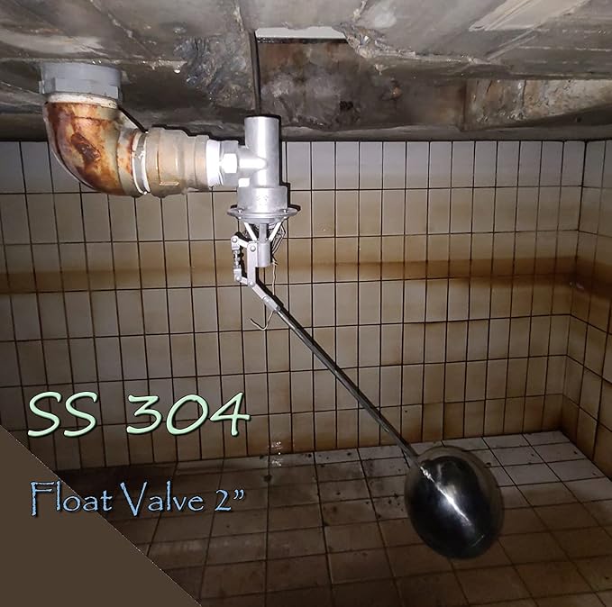 304 Stainless Steel Balanced Float Ball Valve, Tank Mount, 100 Psi (2"(50))