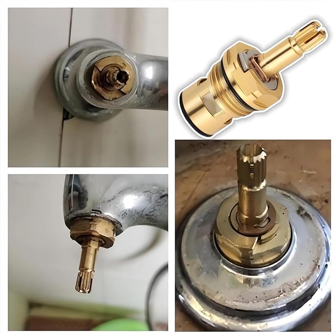994053-0070A Replacement Cartridge For American Standard Faucets - Compatible with 994053-0070A & 994053-0070A/H - Hot & Cold Brass Valve Stem (4Z-24H) - Bath & Kitchen Faucet Repair Kit 2 Pack