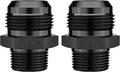 EVIL ENERGY 16AN Male Flare to 3/4" NPT Pipe Fitting Adapter Straight Aluminum Black 2PCS