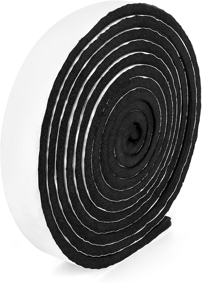 QWORK Pipe Wrap Insulation, Waterproof Foam Insulation Tape Adhesive for Hot or Cold Pipes, 16 Ft Long x 2 Inch Wide x 1/2 Inch Thick