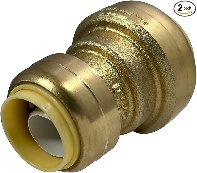 XFITTING Push Fit 1 Inch x 3/4 Inch Push Fit Coupling, Push Fit Reducing Coupling, 27-4-8=2XX, 2 Pieces
