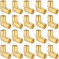 (20 Pack) Lidertik Pex Fittings 3/4 Inch 90 Degree Elbow Crimp Fitting, 3/4" PEX F1807 to 3/4" PEX F1807 Adapter Brass