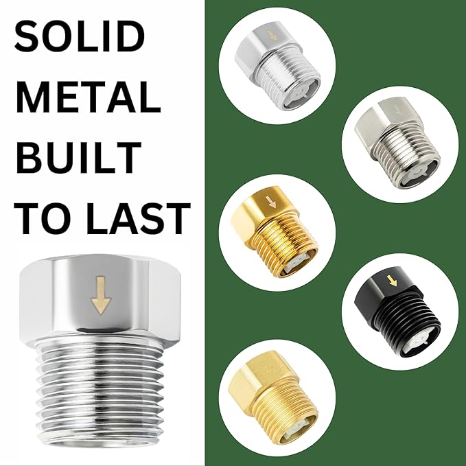 High Sierra® - Solid Metal Certified Vacuum Breaker and Backflow Preventer for Handheld Shower Heads - Brushed Nickel Finish