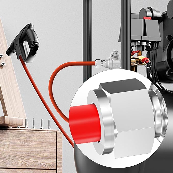 TAISHER 2PCS 304 Stainless Steel Compression Tube Pipe Fitting Connector, 1/2" Tube OD x 3/8" NPT Male Straight Adapter