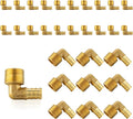 (30-Pack) PEX Fittings, Pex 1/2" x 1/2" Male Threaded NPT Elbow Adapter, Brass Crimp Fittings, for PEX Tubing Pipe Plumbing, ASTM F1807(PEX1807096-30Pack)