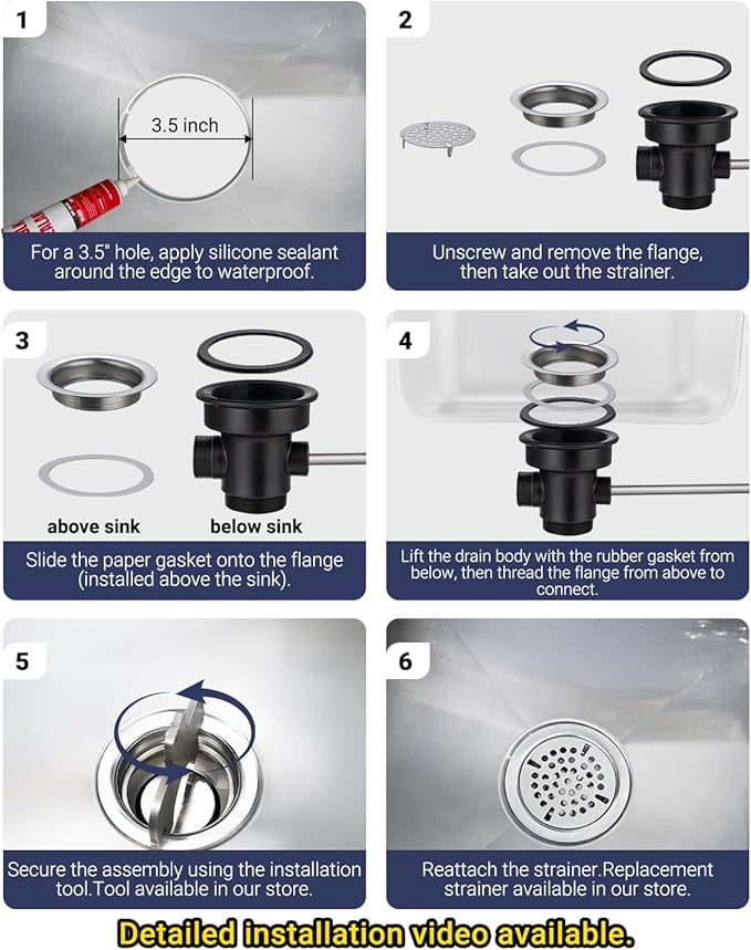 Twist Handle Commercial Sink Drain for 3 Compartment Sink,Waste Drain with overflow inlet, Brass Vlave