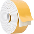 ToLanbbt White Door Window Weather Stripping Self Adhesive Foam Tape High Density Foam Sealing Strip Window Insulation Weatherproof Gasket Tape for Doors and Windows (4" W X 1/4" T X 10')